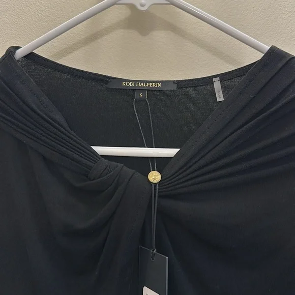 NWT KOBI HALPERIN Amanda Twist Neck Top - Picture 5 of 6